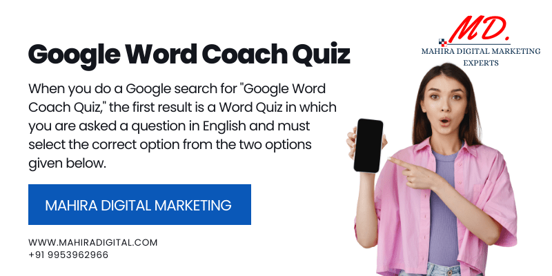 Google Word Coach Quiz
